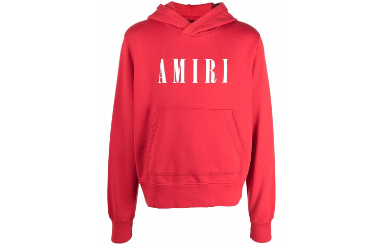AMIRI FW21 Logo Print Pullover Hoodie Red MJLH003-610