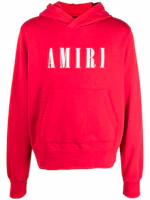 AMIRI FW21 Logo Print Pullover Hoodie Red MJLH003-610 AMIRI FW21 Logo Print Pullover Hoodie Red MJLH003-610