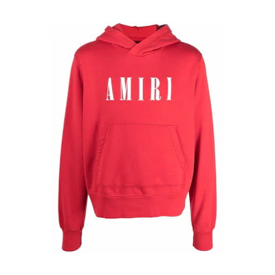 AMIRI FW21 Logo Print Pullover Hoodie Red MJLH003-610