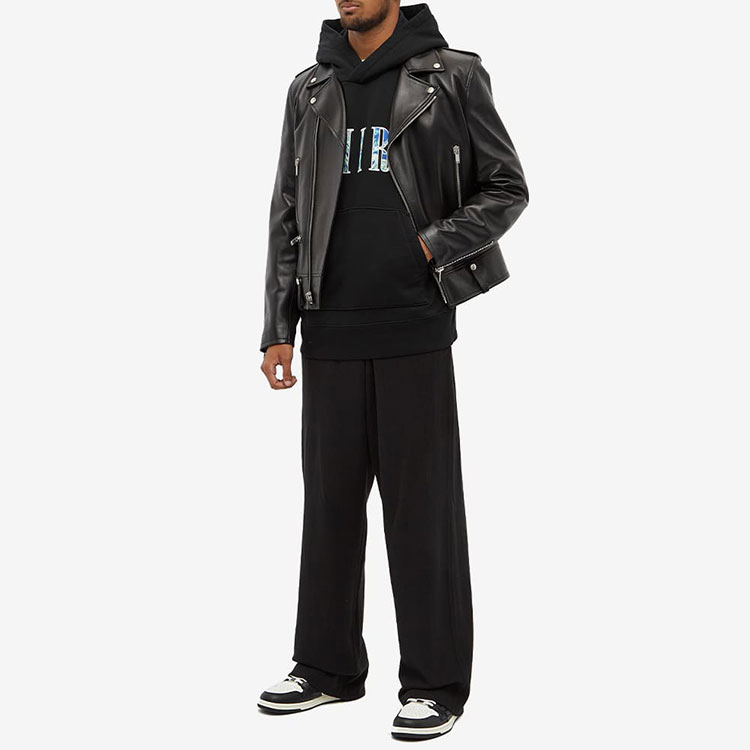 Purchase AMIRI FW21 Logo Pullover Hoodie Black MJGH014-001