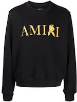 AMIRI FW21 Logo Rabbit Print Black Long Sleeve Sweatshirt Men MJGC011-024 AMIRI FW21 Logo Rabbit Print Black Long Sleeve Sweatshirt Men MJGC011-024