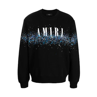 AMIRI FW21 Paint Splatter Print Hoodie Black () MJLC004-001