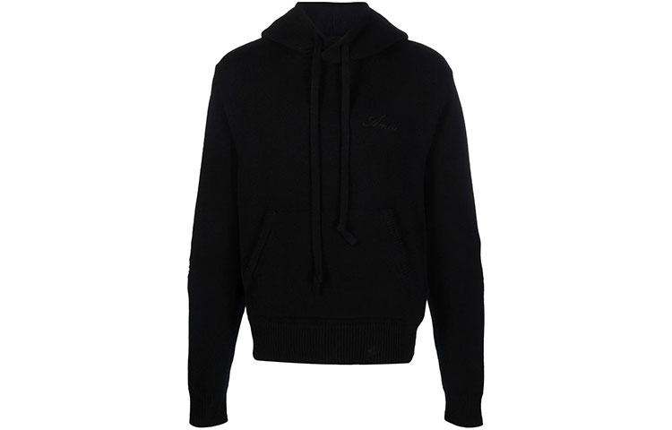 AMIRI FW21 Solid Color Hoodie Black () MKL021-001