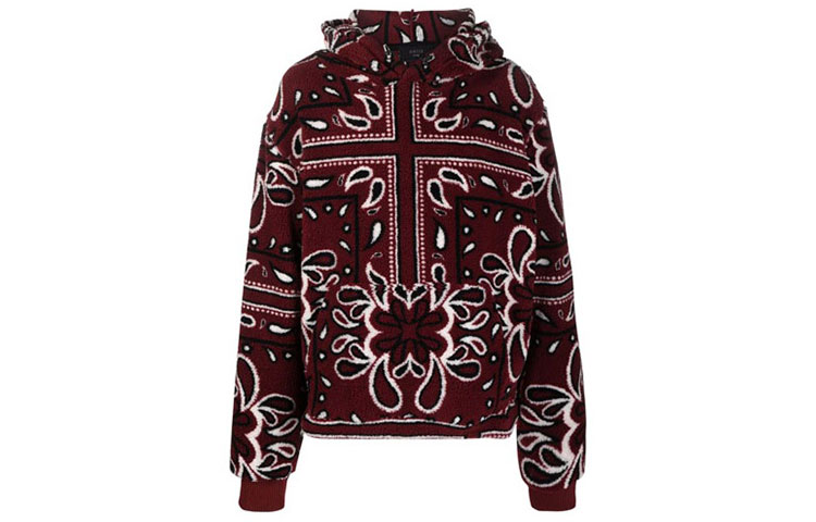 AMIRI FW21 Tie-Dye Graphic Pullover Hoodie Red () MKF008-643