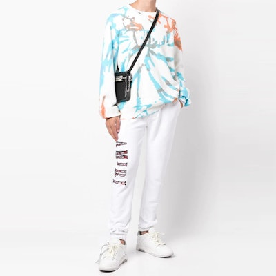 AMIRI FW21 タイダイ ロゴプリント オーバーサイズ スウェットシャツ ホワイト MJGC013-491 Lookbook AMIRI FW21 タイダイ ロゴプリント オーバーサイズ スウェットシャツ ホワイト MJGC013-491