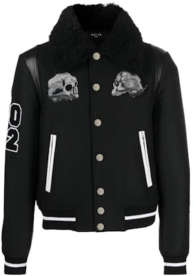 AMIRI FW22 黑色棒球領扣襟外套. AW22MKL007-001 Order AMIRI FW22 黑色棒球領扣襟外套. AW22MKL007-001