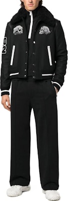 AMIRI FW22 黑色棒球領扣襟外套. AW22MKL007-001 Lookbook AMIRI FW22 黑色棒球領扣襟外套. AW22MKL007-001