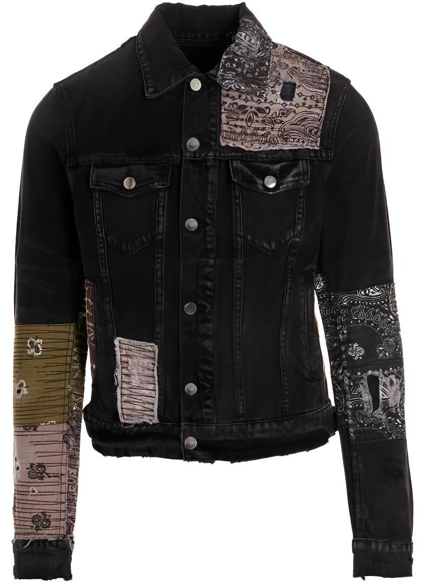 amiri-fw-22-black-distressed-patchwork-short-denim-jacket-mdt-005-023