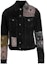 Buy AMIRI FW22 ブラック ディストレッスド パッチワーク ショート デニム ジャケット. MDT005-023