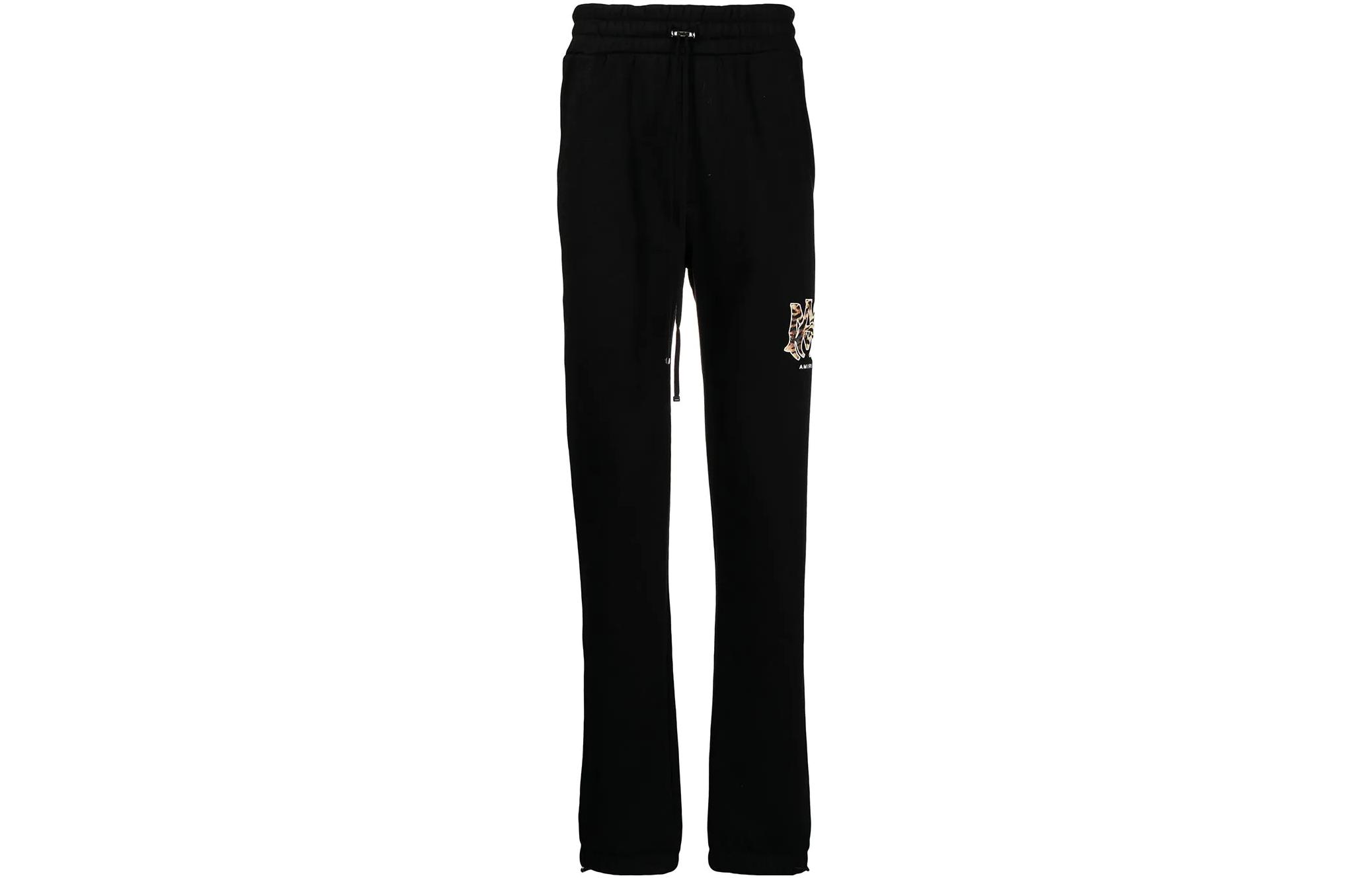 AMIRI FW22  Black Drawstring Sweatpants with Solid Logo Patch. PS22MJG025001