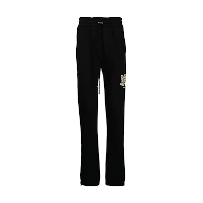 AMIRI FW22 Black Drawstring Sweatpants with Solid Logo Patch. PS22MJG025001