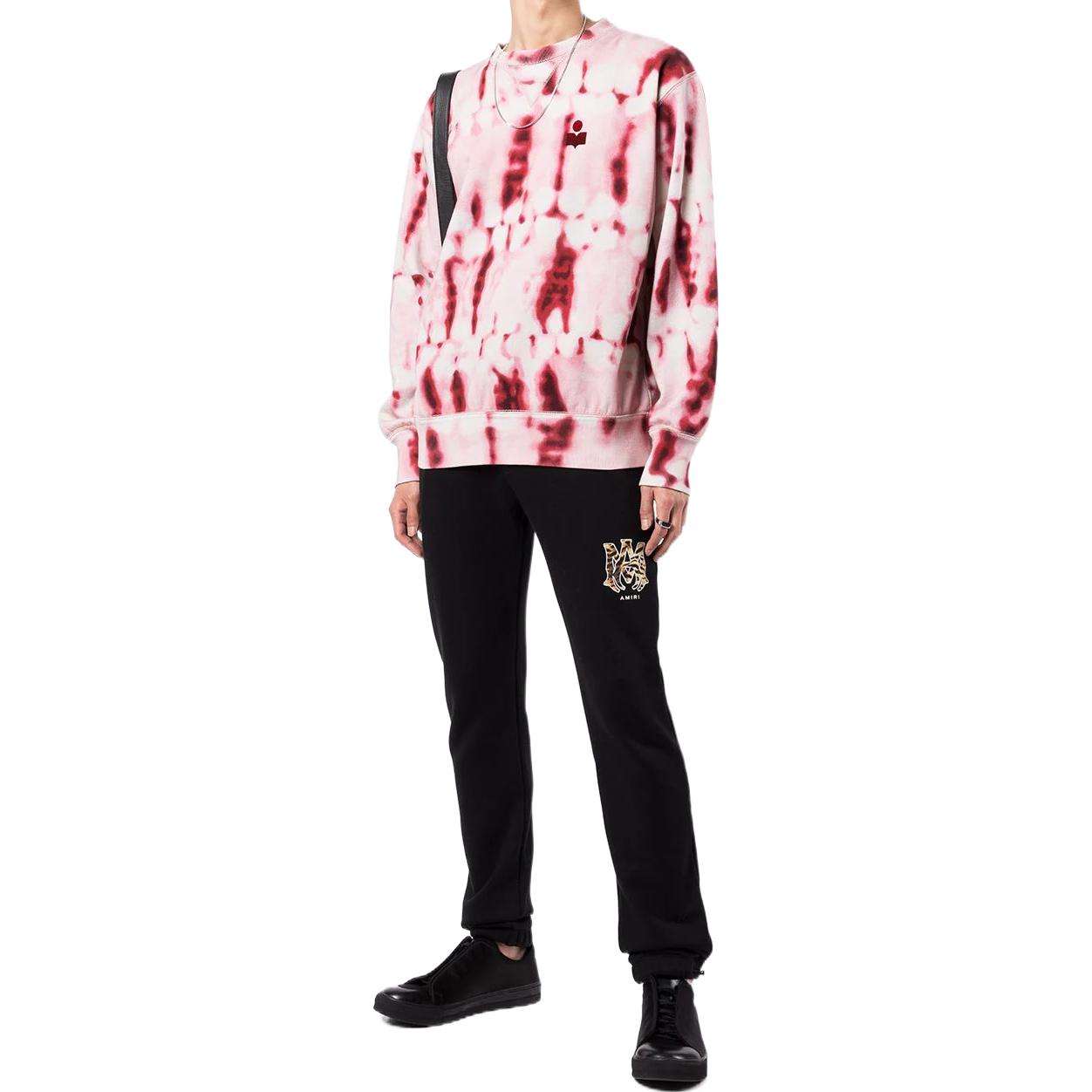 Lookbook AMIRI FW22 黑色抽繩運動褲附實心標誌貼。 PS22MJG025001