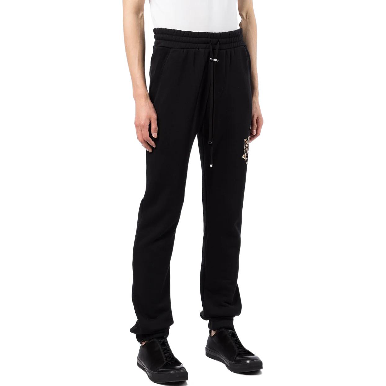 Purchase AMIRI FW22 黑色抽繩運動褲附實心標誌貼。 PS22MJG025001