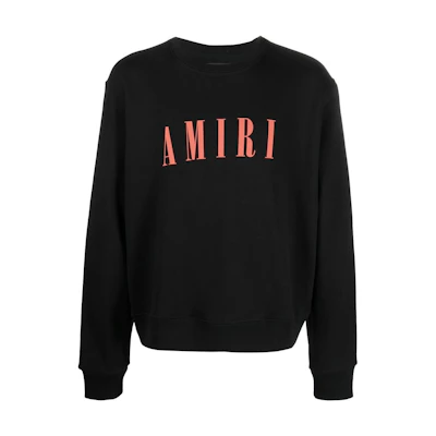 AMIRI FW22 Black Logo Crewneck Long Sleeve Sweatshirt AW22MJL004009