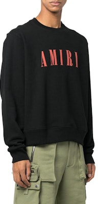 AMIRI FW22 Black Logo Crewneck Lengan Panjang Sweater. AW22MJL004009 Shop AMIRI FW22 Black Logo Crewneck Lengan Panjang Sweater. AW22MJL004009