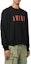 Shop AMIRI FW22 Black Logo Crewneck Lengan Panjang Sweater. AW22MJL004009