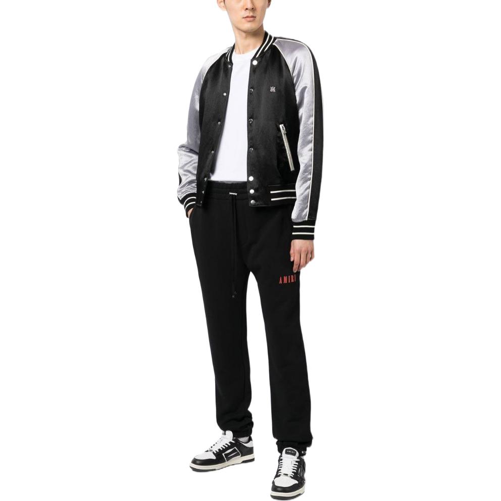 Lookbook AMIRI FW22 Seluar Hitam Logo Cetak Bertali. AW22MJL007