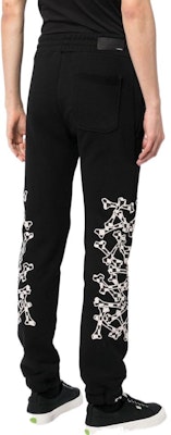 AMIRI FW22 黑色側標直筒抽繩針織運動長褲 AW22MJG015-001 Shop AMIRI FW22 黑色側標直筒抽繩針織運動長褲 AW22MJG015-001