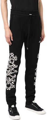 AMIRI FW22 黑色側標直筒抽繩針織運動長褲 AW22MJG015-001 Purchase AMIRI FW22 黑色側標直筒抽繩針織運動長褲 AW22MJG015-001