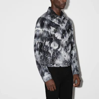 Purchase AMIRI FW22 Black Tie-Dye Denim Jacket with Button-Up and Collar. PS23MDT008-001