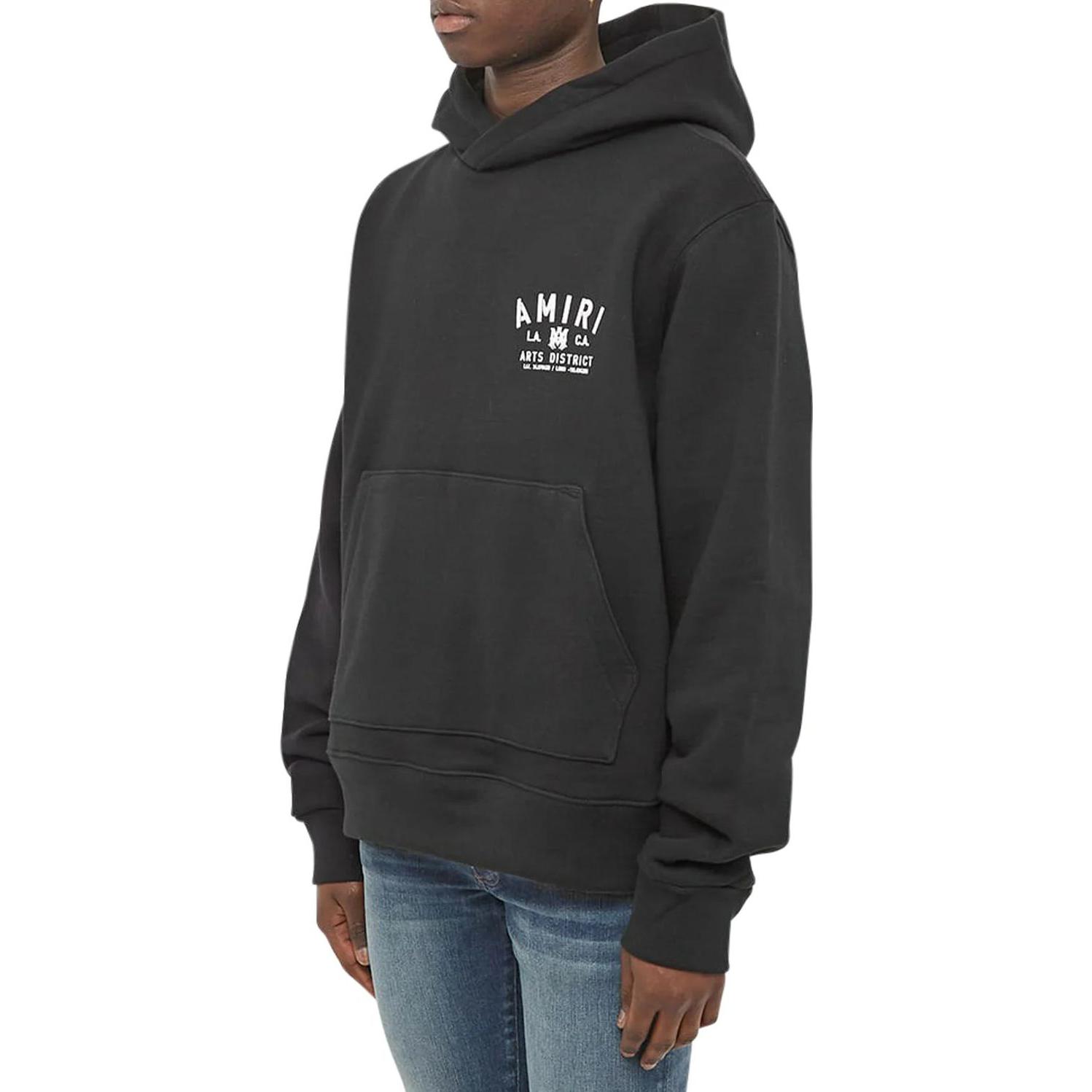 Lookbook AMIRI FW22 黑色寬鬆版大Logo印花連帽上衣. PF22MJH034001