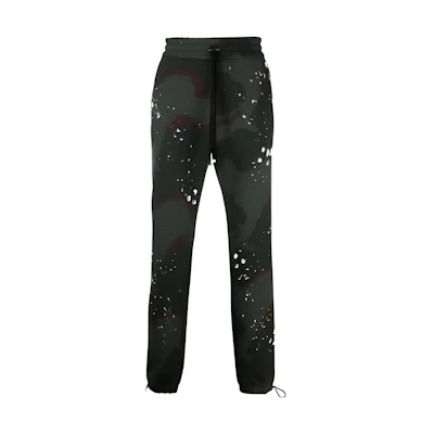 AMIRI FW22 Printed Drawstring Low Waist Jogger Pants Deep Green PF22MJL046-901