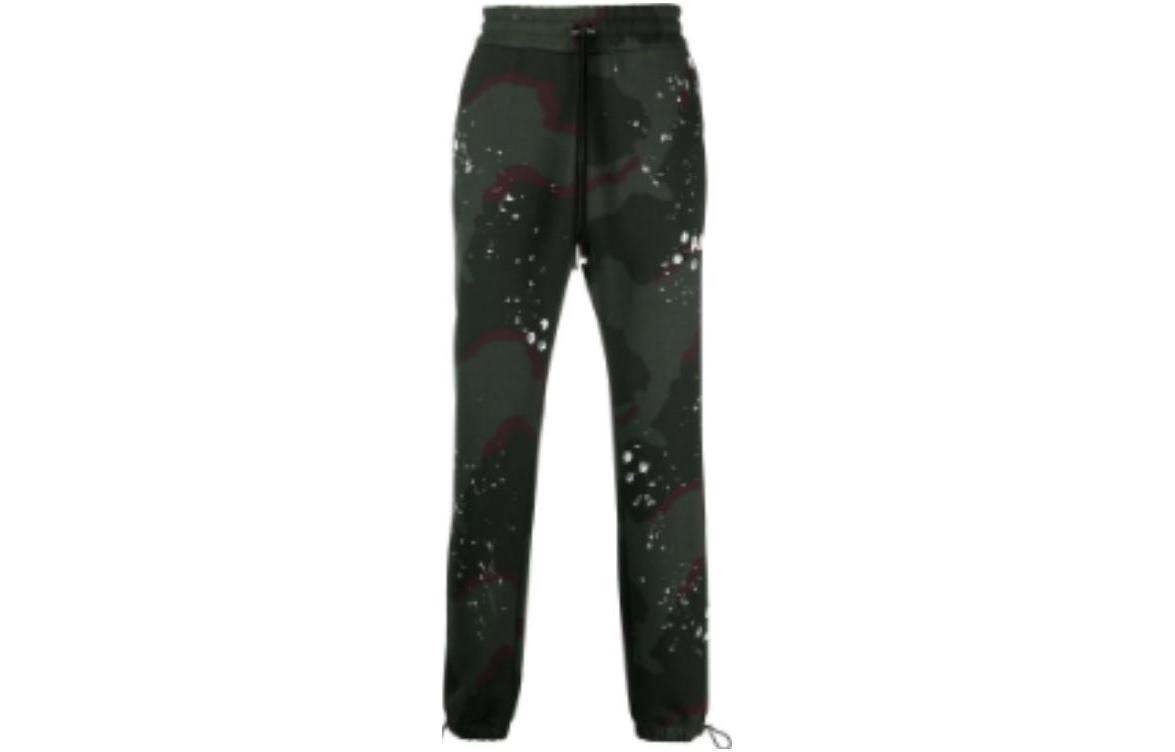 Order AMIRI FW22 印花綁帶低腰慢跑褲 深綠色 PF22MJL046-901