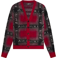 AMIRI FW22 Red V-Neck Mohair Long-Sleeve Cardigan Sweater. AW22MKC012-610 AMIRI FW22 Red V-Neck Mohair Long-Sleeve Cardigan Sweater. AW22MKC012-610