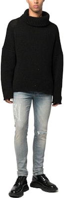 AMIRI FW22 刺繡標誌修身藍色牛仔褲 PS23MDS007-408 Lookbook AMIRI FW22 刺繡標誌修身藍色牛仔褲 PS23MDS007-408