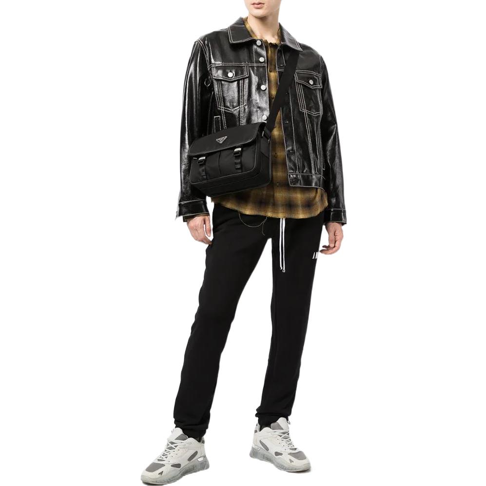 Lookbook AMIRI FW22 スリムフィット ロゴプリント スウェットパンツ ブラック XMJS001001001