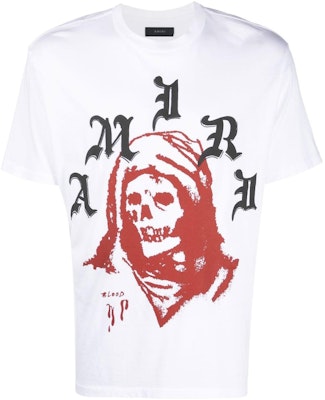 AMIRI FW22 Kemeja-T Putih Logo Cetakan Lengan Pendek Lelaki. AW22MJG005100 Buy AMIRI FW22 Kemeja-T Putih Logo Cetakan Lengan Pendek Lelaki. AW22MJG005100