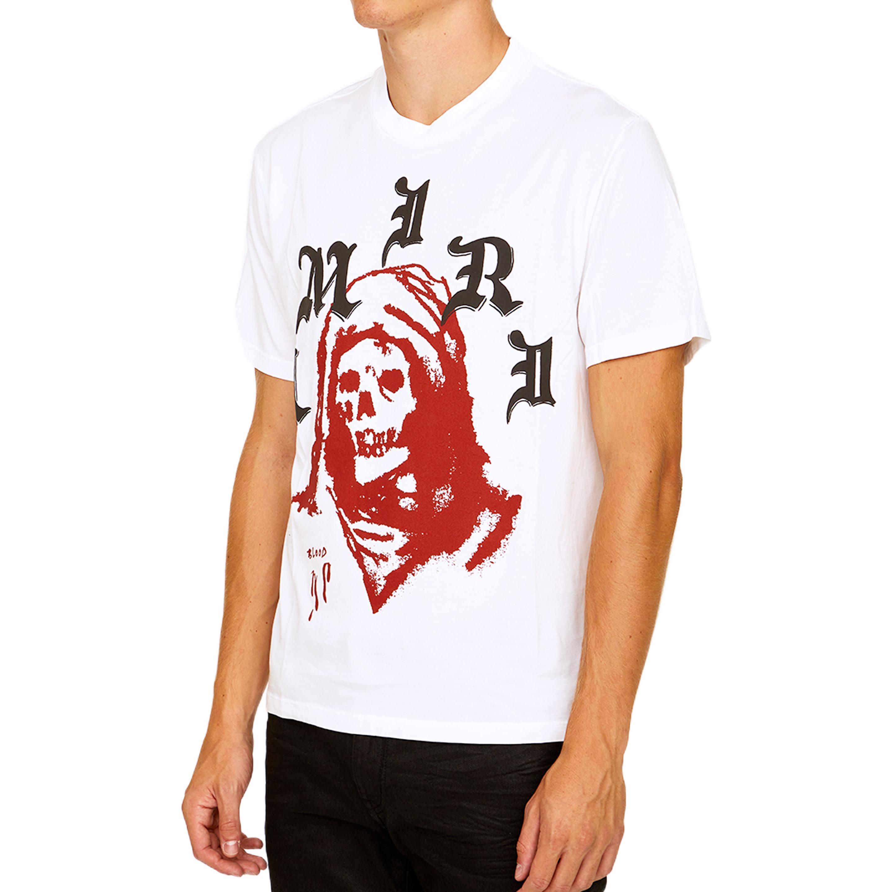 Purchase AMIRI FW22 Kemeja-T Putih Logo Cetakan Lengan Pendek Lelaki. AW22MJG005100