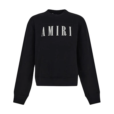 AMIRI FW22 Big Logo Crewneck Long Sleeve Sweatshirt Black Mens PF22WJL002001