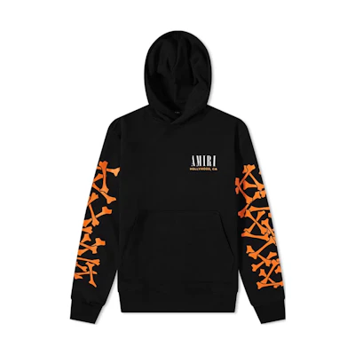 AMIRI FW22 Black Hoodie with Brand Logo Print PS22MJG024-063