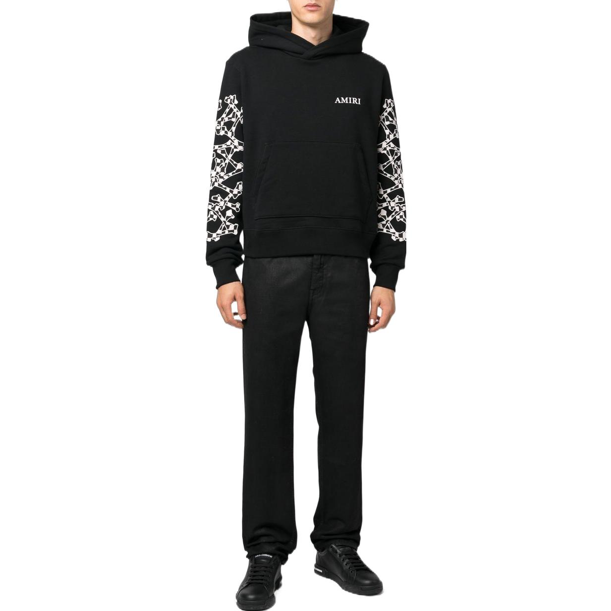 Lookbook AMIRI FW22 Black Hoodie with Logo Graphic Print AW22MJG020