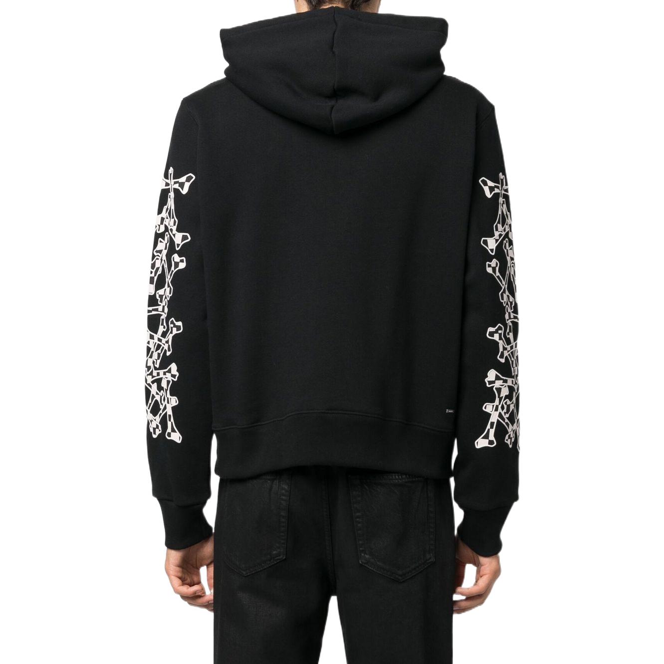 Shop AMIRI FW22 Black Hoodie with Logo Graphic Print AW22MJG020