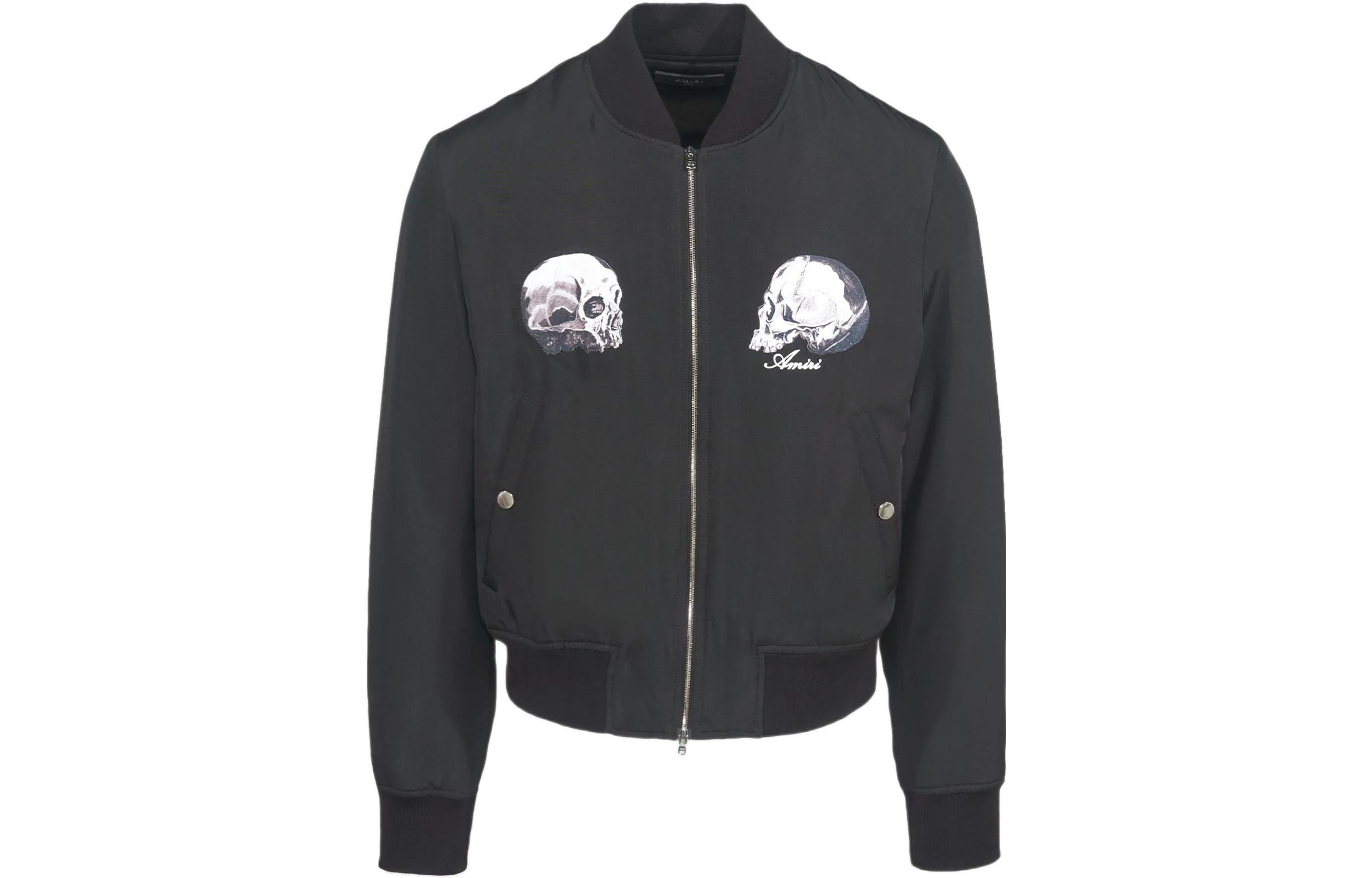 AMIRI FW22 Black Skull Print Long Sleeve Jacket AW22MOS005-001