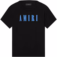 Order AMIRI FW22 黑色T恤藍色字母印花休閒短袖T恤 PS23MJL016-001