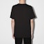 Shop AMIRI FW22 黑色T恤藍色字母印花休閒短袖T恤 PS23MJL016-001