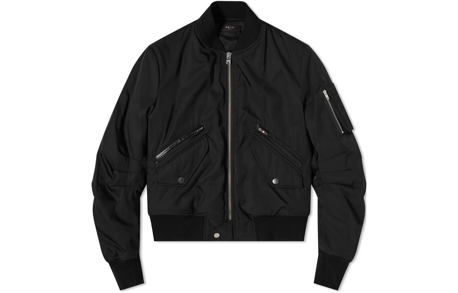 AMIRI FW22 Color Block Zip-Up Jacket Black Menswear MOS021-NYL-001