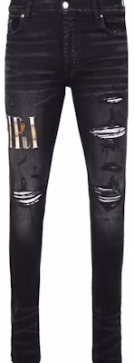AMIRI FW22 Distressed Logo Skinny Jeans Men Black. AW22MDS016-023 Buy AMIRI FW22 Distressed Logo Skinny Jeans Men Black. AW22MDS016-023