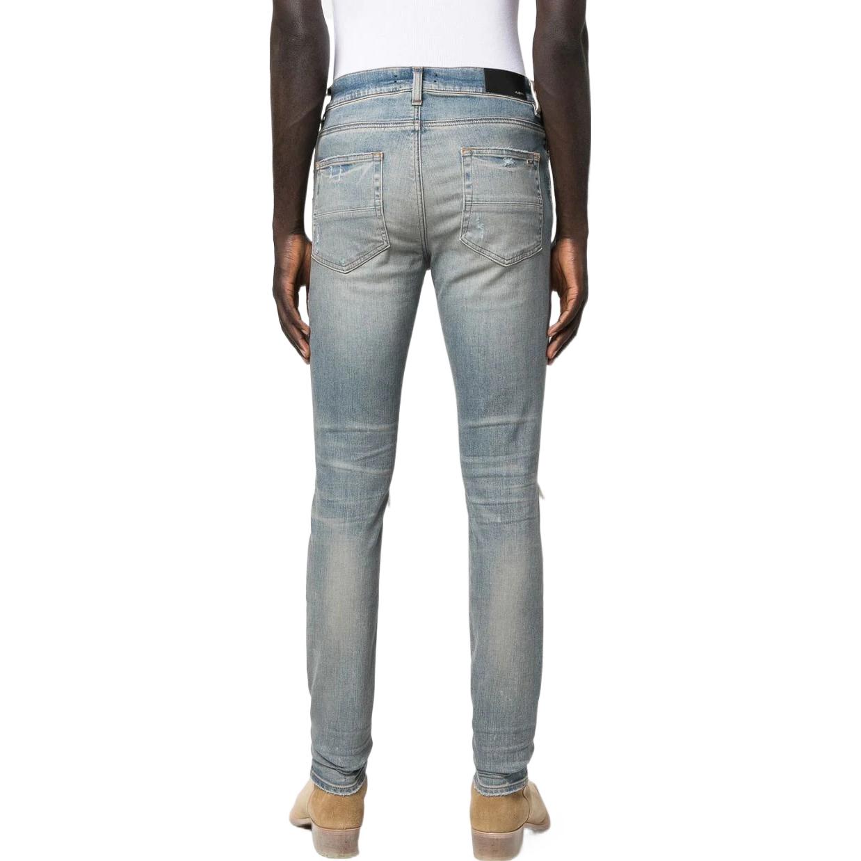 AMIRI FW22 Distressed Plaid Patch Slim Jeans Men’s Blue. PF22MDS082408 圖 5