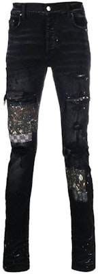 AMIRI FW22 男士黑色破壞修身牛仔褲 AW22MDS009-023 Order AMIRI FW22 男士黑色破壞修身牛仔褲 AW22MDS009-023