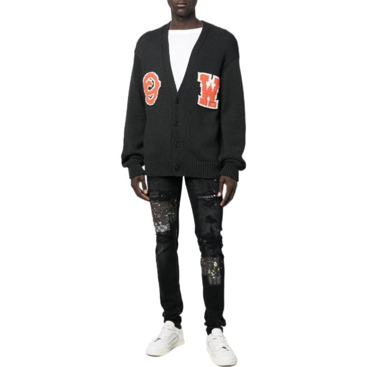 Lookbook AMIRI FW22 男士黑色破壞修身牛仔褲 AW22MDS009-023