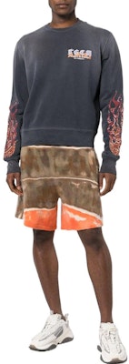 AMIRI FW22 男款刺繡火焰灰色長袖套頭衫。 ps22mjg030 Lookbook AMIRI FW22 男款刺繡火焰灰色長袖套頭衫。 ps22mjg030