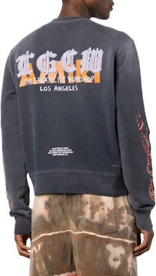 AMIRI FW22 男款刺繡火焰灰色長袖套頭衫。 ps22mjg030 Shop AMIRI FW22 男款刺繡火焰灰色長袖套頭衫。 ps22mjg030