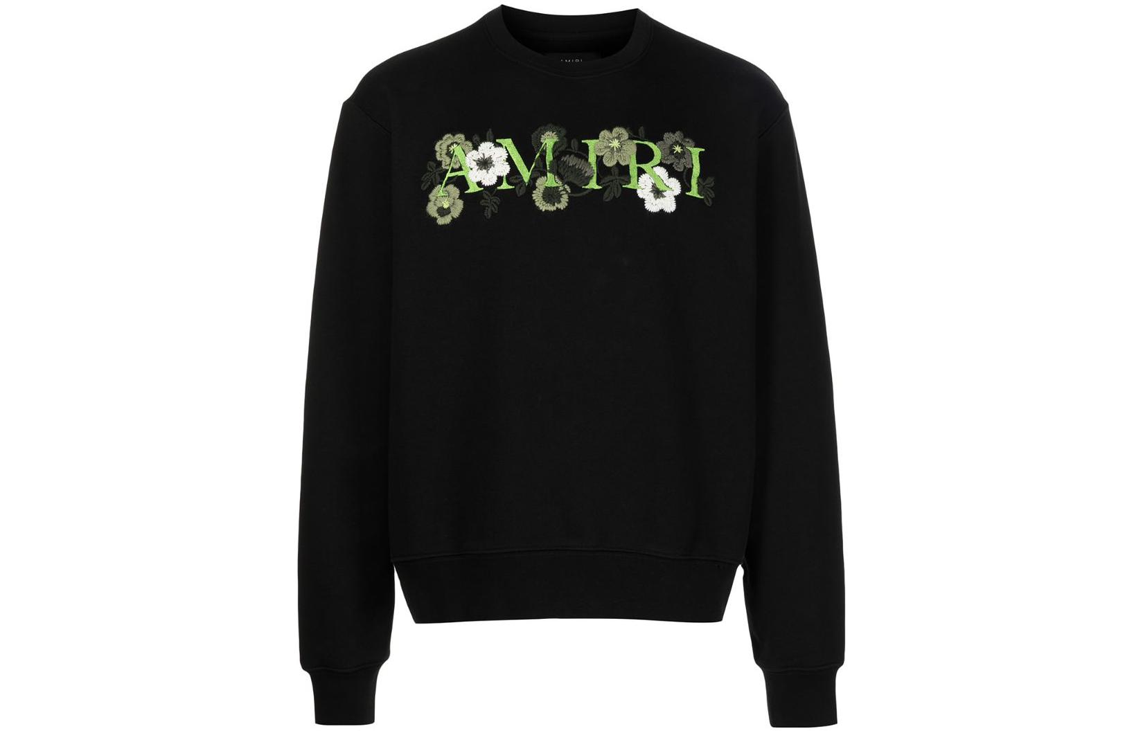 AMIRI FW22 Floral Embroidered Crewneck Sweatshirt Black () PF22MJL018001