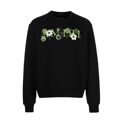 AMIRI FW22 Floral Embroidered Crewneck Sweatshirt Black () PF22MJL018001