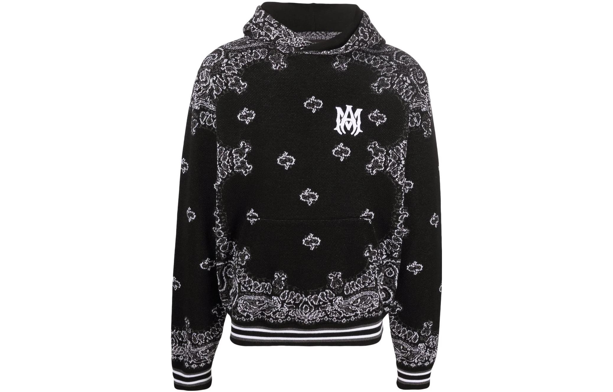 AMIRI FW22 Floral Logo Embroidery Print Hoodie Multicolor MKF010016