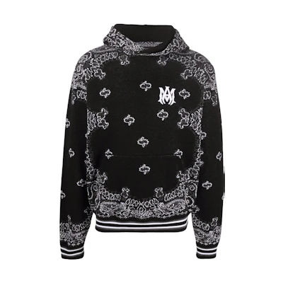 AMIRI FW22 Floral Logo Embroidery Print Hoodie Multicolor MKF010016